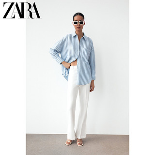 ZARA 新款 女装 口袋饰亚麻衬衫 3009707 044