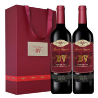 璞立酒庄 BV波尔多混酿红葡萄酒 750ml*2双支礼盒