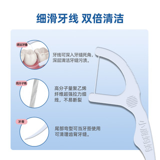 Fawnmum 小鹿妈妈 护理牙线棒超细家庭装一次性剔牙线盒随身便携牙签 500支