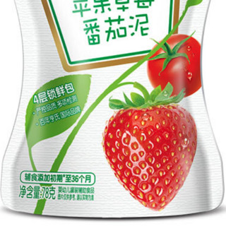 Heinz 亨氏 超金系列 果泥 3段 苹果草莓番茄味 78g