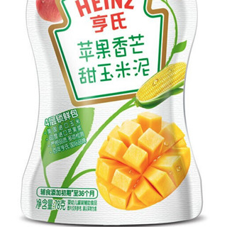 Heinz 亨氏 超金系列 果泥 3段 苹果香芒甜玉米味 78g