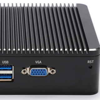 CNCTION 康耐信 IAF-N5000-4L 赛扬版 软路由台式机 黑色（赛扬J4125、核芯显卡、4GB、32GB SSD、被动散热）