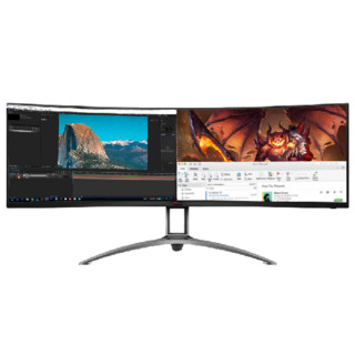 AOC 冠捷 AGON系列 AG493UCX2 49英寸 VA 曲面 FreeSync 显示器（5120×1440、165Hz、121%sRGB、HDR400、Type-C 65W）