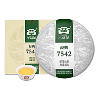 TAETEA 大益 普洱茶7542生茶 2014年经典7542标杆生茶口粮茶150g/饼(1401批)