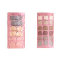 卡维瑞 收纳挂袋 80*40cm 6格+18格 粉色