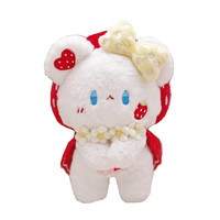 Morning_glory Lolita洛丽塔 小熊帽 女士毛绒单肩包 白色 中号