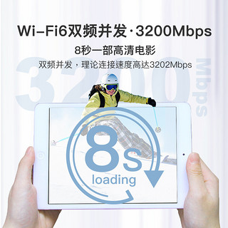 Ruijie 锐捷 无线路由器千兆 WiFi6 3200M高速穿墙王 5G双频Mesh分布路由 锐捷大白星耀X32免配置版