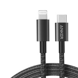 anker安克a8623mfi认证typec转lightning20w数据线尼龙编织18m深邃黑