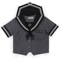 放學後的制服馆 暗黑魔法使 JK制服 水手服 女士夏服上衣 灰色 XS