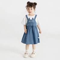2022年夏季新款婴幼宝宝女童童装连衣裙 130 米白