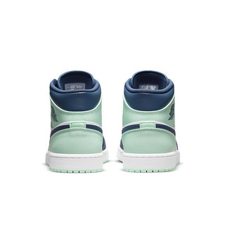 AIR JORDAN 正代系列 Air Jordan 1 Mid 男子篮球鞋 554724-413 蓝绿色 40