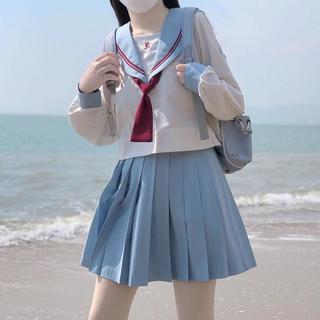 春日制服部 濑谷高 JK制服 水手服 女士中间服上衣 蓝白 S