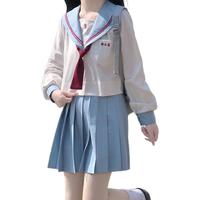 春日制服部 濑谷高 JK制服 水手服 女士中间服上衣 蓝白 S