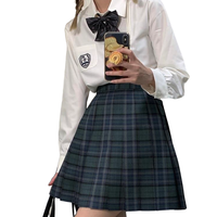 春日制服部 淞屿高 JK制服 女士格裙 绿色 39cm S