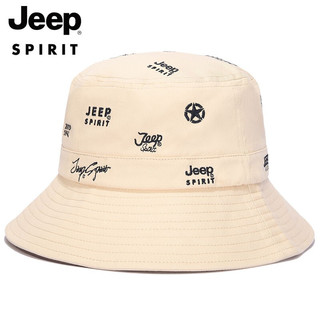 吉普（JEEP）帽子男士渔夫帽潮四季情侣款遮阳帽男女士时尚休闲旅游太阳帽动骑行户外帽钓鱼帽A0282 卡其