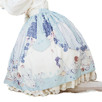 PreciousClove 宝贵的丁香 Lolita洛丽塔 致彼方的你-瓶中信 女士SK半身裙 蓝色 XXL