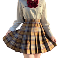 春日制服部 秋日野葵 JK制服 女士格裙 黄蓝 42cm S