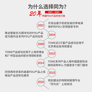 TOWE同为PDU插排机房工程专用插线板机柜插座电源分配单元