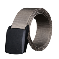 TommDanny 汤姆丹尼 男女款帆布自动扣腰带 601668_MGrph 窄款 卡其色 116