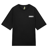 Semir 森马 男士圆领短袖T恤 10-7422100148 黑色 L