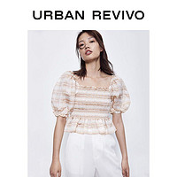 URBAN REVIVO UR女装条纹方领衬衫WG17S2CE2006