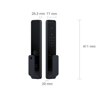 Xiaomi 小米 XMZNMS06LM 人脸识别智能电子锁 X 黑色