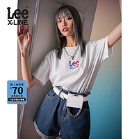 李 LeeXLINE 22新品舒适男友版型多色Logo印花短袖T恤女潮L439104LE