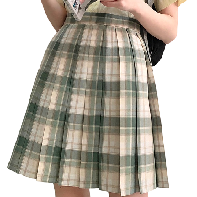 心脏地震 千茶秋 JK制服 女士格裙 绿色 39cm S
