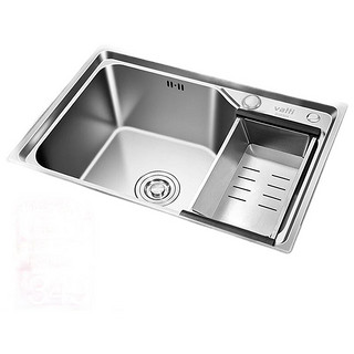 304不锈钢水槽单槽拉丝不锈钢洗菜盆 厨房水槽 厨房洗碗盆 091101