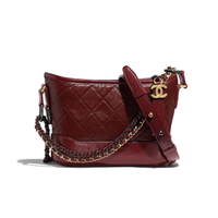 CHANEL 香奈儿 GABRIELLE系列 女士小号流浪包 A91810 Y61477 N4859 酒红色