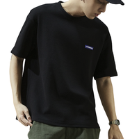 TONLION 唐狮 男士圆领短袖T恤 627210022081 黑色 XL