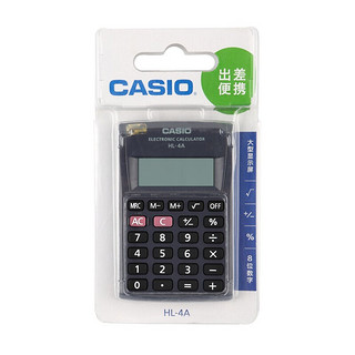 CASIO 卡西欧 HL-4A 台式计算器 迷你经典款 黑色