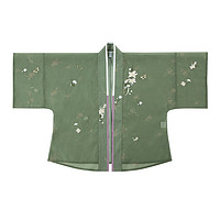 CHIXIA 池夏 改良 宋制汉服 情书系列 庭芜绿 女士直领对襟褙子 S11125 绿色 M