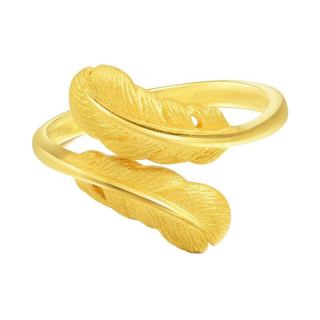 chowsangsang周生生lovedécodé爱情密语系列89738r女士羽毛足金戒指