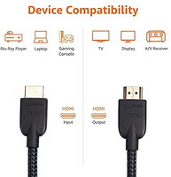 亚马逊倍思 高速 HDMI 电缆（18Gbps，4K/60Hz）- 3 英尺（约91.44厘米），尼龙编织