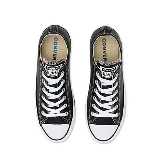 CONVERSE 匡威 Chuck Taylor All Star Leather Low Top 中性休闲运动鞋 132174C 黑色 39