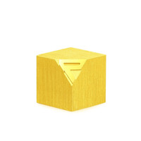CHOW TAI FOOK 周大福 EOF567 字母R立方体足金摆件 10.05g
