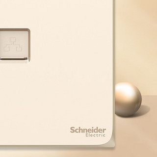 Schneider Electric 施耐德电气 皓呈系列 A3T31RJ5_WG_C1 单联超五类电脑插座 珍珠金