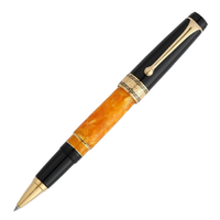 AURORA 奥罗拉 太阳系列 AR-975-NAO 拔帽宝珠笔 橙杆黑帽金夹 0.7mm 单支装