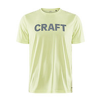 CRAFT Core Charge Logo 男子运动T恤 1910664 浅黄绿色 XL