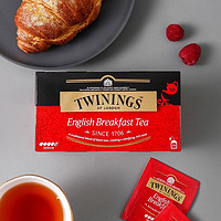 TWININGS 川宁 英国川宁(TWININGS) 茶叶 红茶  冷泡茶茶包 英式早餐红茶2g*25包