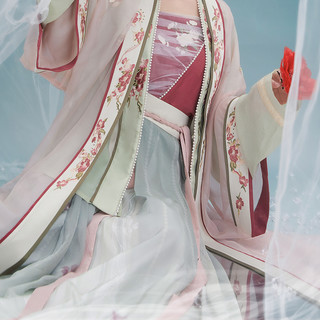 汉尚华莲 宋制汉服 幽姿 女士一片式齐腰褶裙 H11221261008 渐变绿 L