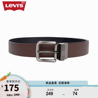 Levi's 李维斯春季男士方扣啡色时尚商务腰带D6009-0001 咖色 100