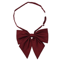 喵鹿森屿 JK制服 女士蝴蝶结 酒红色