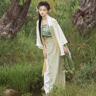 钟灵记 改良 宋制汉服 铃儿 女士吊带 ZLJ972 暗玉绿 S