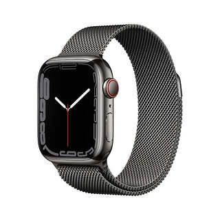 Apple 苹果 Watch Series 7 智能手表 41mm  GPS+蜂窝版 石墨色不锈钢表壳 石墨色米兰尼斯表带（GPS、血氧、心率)