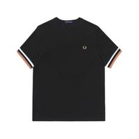 FRED PERRY 佛莱德·派瑞 男女款圆领短袖T恤 FPXTEM3594XMI 黑色 XS
