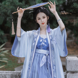 钟灵记 改良 汉服 阿青 女士吊带 ZLJ861 群青色 S
