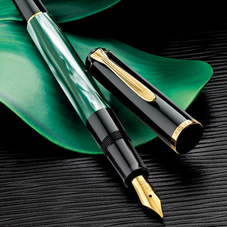 Pelikan 百利金 钢笔 M200 黑绿大理石 F尖 单支装