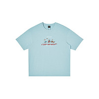 A21 男女款圆领短袖T恤 R412131069 粉蓝 XL